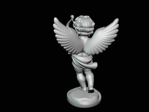 Cupid with Bow Statue Design 3 - 3D Print Model 3D Print Model