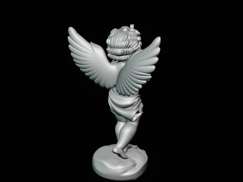 Cupid with Bow Statue Design 3 - 3D Print Model 3D Print Model