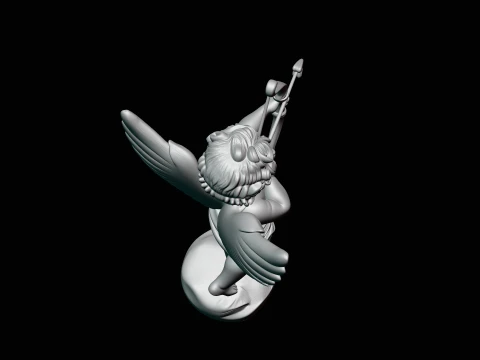 Cupid with Bow Statue Design 3 - 3D Print Model 3D Print Model