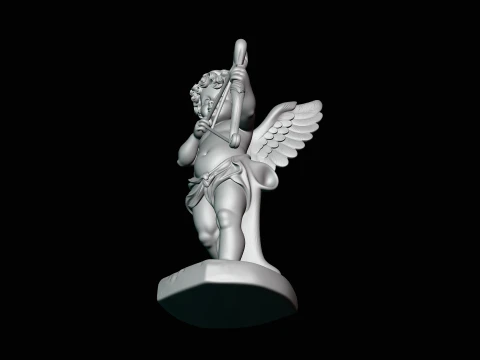 Cupid with Bow Statue Design 4 - 3D Print Model 3D Print Model