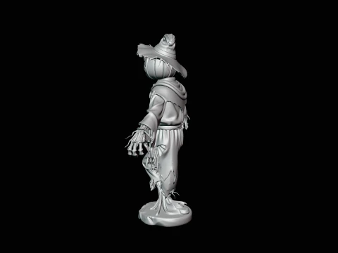 Pumpkin Scarecrow Statue Design 5 - 3D Print Model 3D Print Model