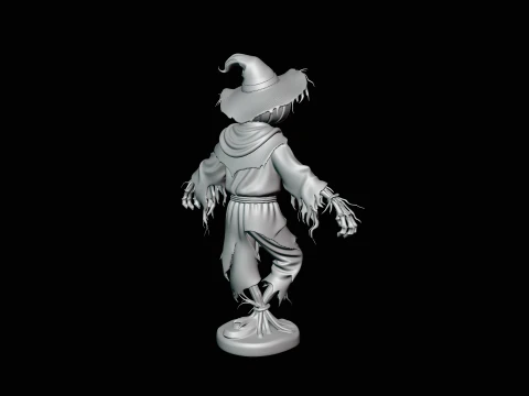 Pumpkin Scarecrow Statue Design 5 - 3D Print Model 3D Print Model