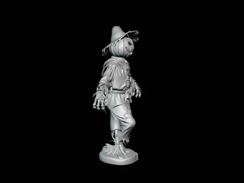 Pumpkin Scarecrow Statue Design 5 - 3D Print Model 3D Print Model