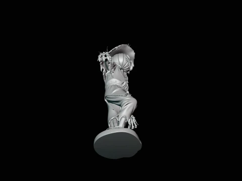 Pumpkin Scarecrow Statue Design 5 - 3D Print Model 3D Print Model