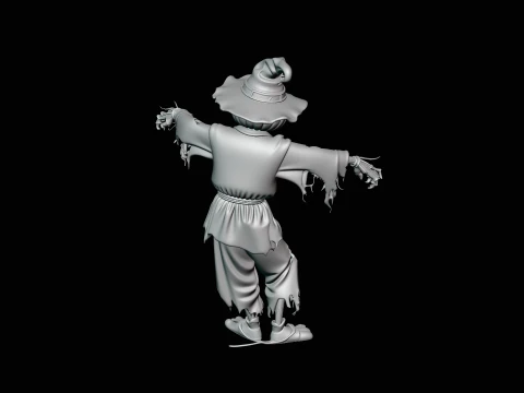 Pumpkin Scarecrow Statue Design 6 - 3D Print Model 3D Print Model