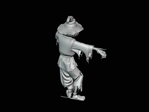 Pumpkin Scarecrow Statue Design 6 - 3D Print Model 3D Print Model