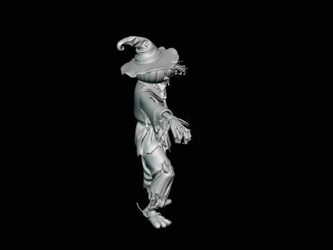 Pumpkin Scarecrow Statue Design 6 - 3D Print Model 3D Print Model