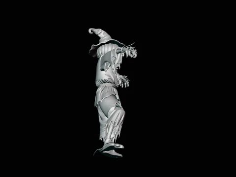 Pumpkin Scarecrow Statue Design 6 - 3D Print Model 3D Print Model
