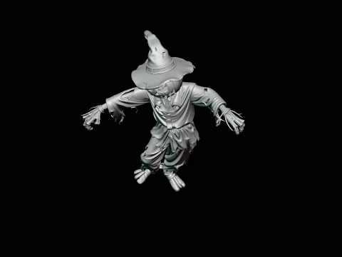 Pumpkin Scarecrow Statue Design 6 - 3D Print Model 3D Print Model
