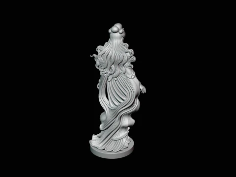 Windswept Greek Goddess Statue Design 2 - 3D Print Model 3D Print Model