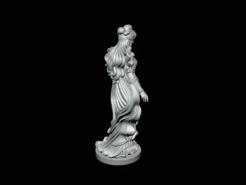 Windswept Greek Goddess Statue Design 2 - 3D Print Model 3D Print Model