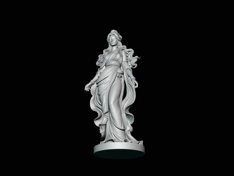 Windswept Greek Goddess Statue Design 2 - 3D Print Model 3D Print Model