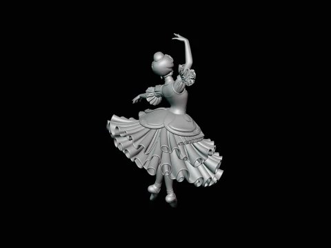 Ballerina Dancer Statue Design 2 - 3D Print Model 3D Print Model