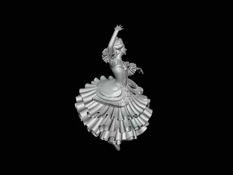 Ballerina Dancer Statue Design 2 - 3D Print Model 3D Print Model