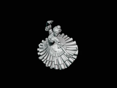 Ballerina Dancer Statue Design 2 - 3D Print Model 3D Print Model