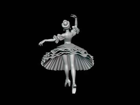 Ballerina Dancer Statue Design 3 - 3D Print Model 3D Print Model