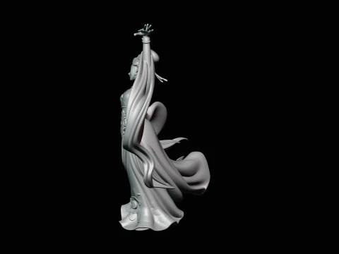 Hanfu Dancer Statue Design 3 - 3D Print Model 3D Print Model