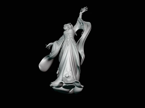 Hanfu Dancer Statue Design 3 - 3D Print Model 3D Print Model