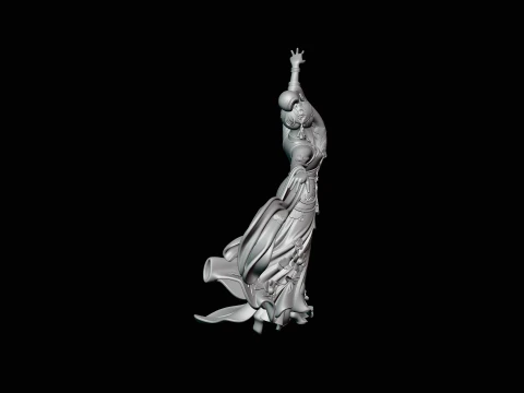 Hanfu Dancer Statue Design 4 - 3D Print Model 3D Print Model