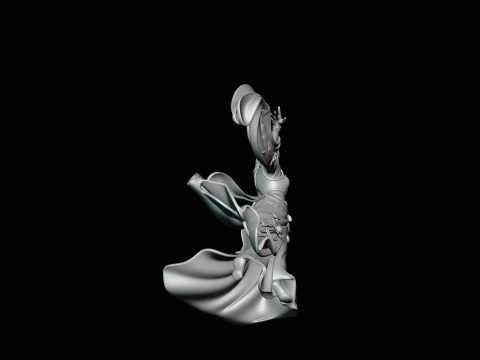 Hanfu Dancer Statue Design 4 - 3D Print Model 3D Print Model