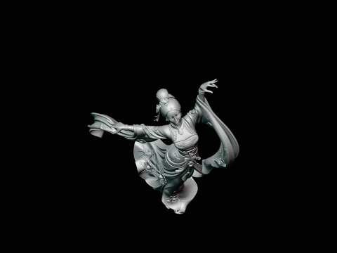 Hanfu Dancer Statue Design 4 - 3D Print Model 3D Print Model