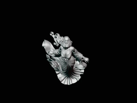 Lady with Roses Statue Design 3 - 3D Print Model 3D Print Model