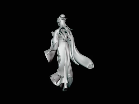 Lady Reading a Book Statue Design 1 - 3D Print Model 3D Print Model