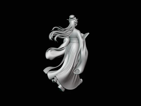 Lady Reading a Book Statue Design 1 - 3D Print Model 3D Print Model