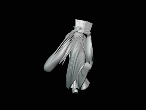 Lady Reading a Book Statue Design 1 - 3D Print Model 3D Print Model