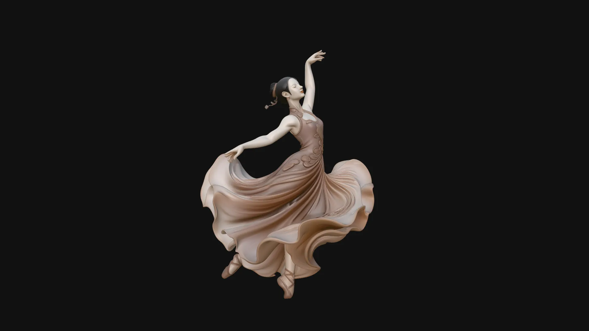 Contemporary Dancer Statue Design 1 - 3D Print Model 3D Print Model .c4d .max .obj .3ds .fbx .stl .blend 