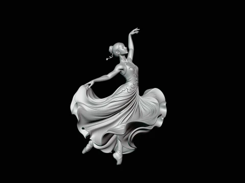 Contemporary Dancer Statue Design 1 - 3D Print Model 3D Print Model