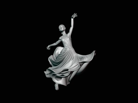Contemporary Dancer Statue Design 1 - 3D Print Model 3D Print Model