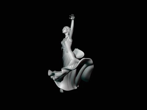 Contemporary Dancer Statue Design 1 - 3D Print Model 3D Print Model