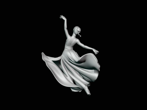Contemporary Dancer Statue Design 1 - 3D Print Model 3D Print Model