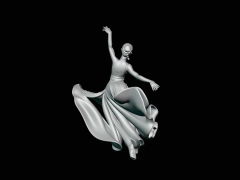 Contemporary Dancer Statue Design 1 - 3D Print Model 3D Print Model