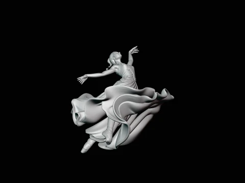 Contemporary Dancer Statue Design 1 - 3D Print Model 3D Print Model
