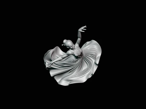 Contemporary Dancer Statue Design 1 - 3D Print Model 3D Print Model