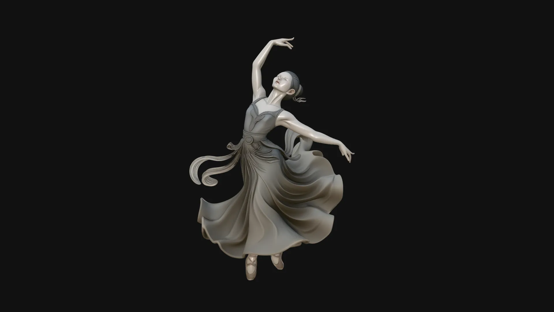 Contemporary Dancer Statue Design 2 - 3D Print Model 3D Print Model .c4d .max .obj .3ds .fbx .stl .blend 