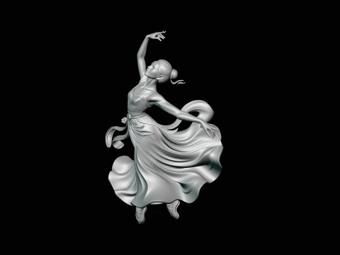 Contemporary Dancer Statue Design 2 - 3D Print Model 3D Print Model
