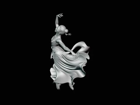 Contemporary Dancer Statue Design 2 - 3D Print Model 3D Print Model
