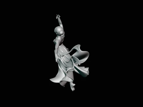 Contemporary Dancer Statue Design 2 - 3D Print Model 3D Print Model