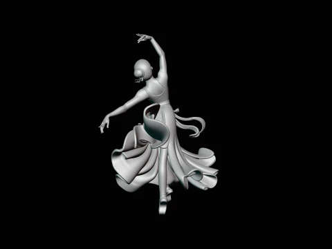 Contemporary Dancer Statue Design 2 - 3D Print Model 3D Print Model