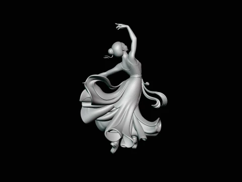 Contemporary Dancer Statue Design 2 - 3D Print Model 3D Print Model