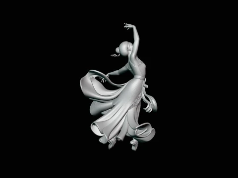 Contemporary Dancer Statue Design 2 - 3D Print Model 3D Print Model