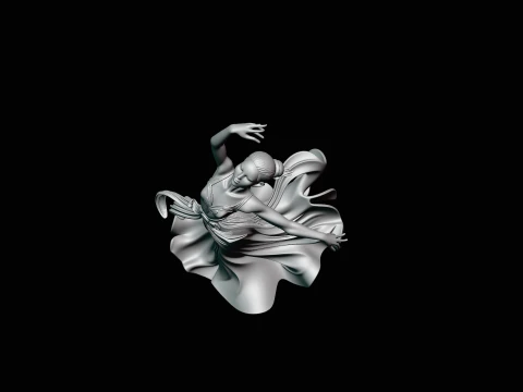 Contemporary Dancer Statue Design 2 - 3D Print Model 3D Print Model