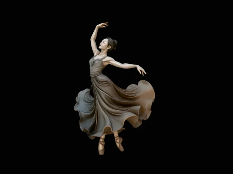 Contemporary Dancer Statue Design 3 - 3D Print Model 3D Print Model