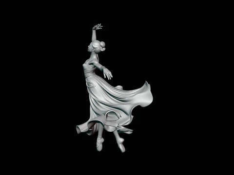 Contemporary Dancer Statue Design 3 - 3D Print Model 3D Print Model
