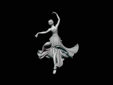 Contemporary Dancer Statue Design 3 - 3D Print Model 3D Print Model