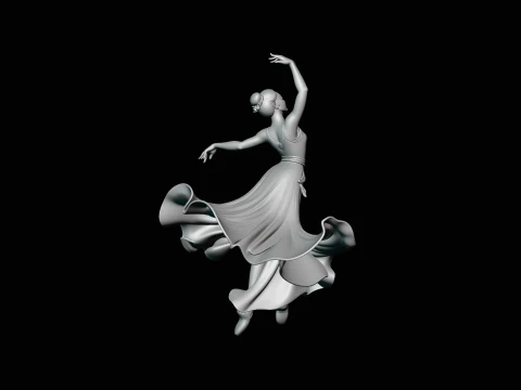 Contemporary Dancer Statue Design 3 - 3D Print Model 3D Print Model