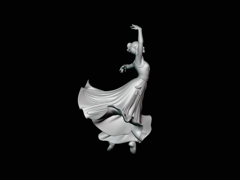 Contemporary Dancer Statue Design 3 - 3D Print Model 3D Print Model